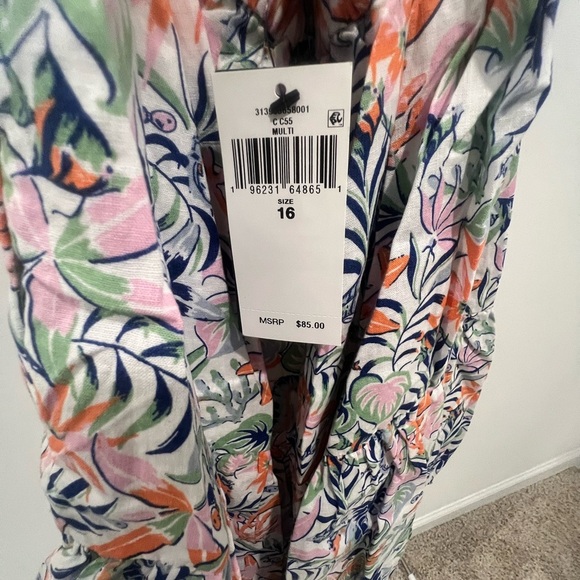 Polo by Ralph Lauren Pink and Blue Ruffled Halter Sundress - Picture 4 of 4